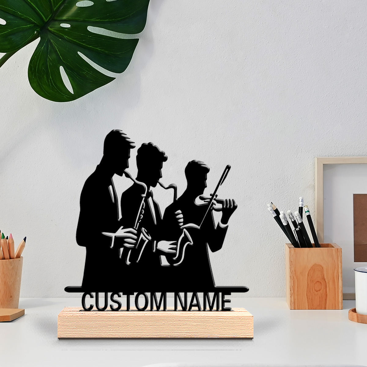 Musical Instrument Name - 1 шт. Металлическая статуэтка с индивидуальным