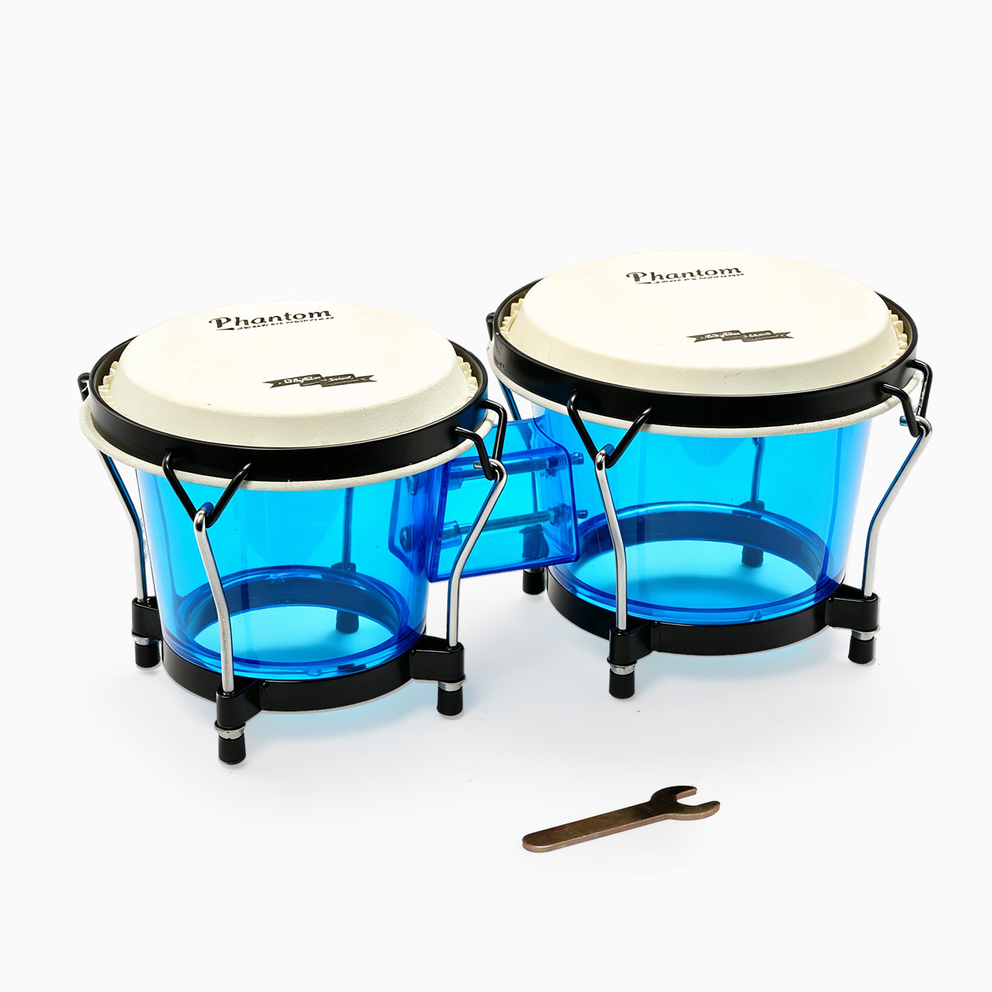 Bongo Drum Set - Высококачественные синие акриловые бонго, профессиональный дизайн,