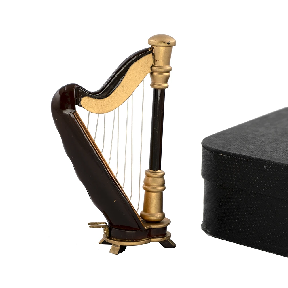 Musical Instrument Harp - Миниатюрная деревянная модель арфы, мини-музыкальный инструмент